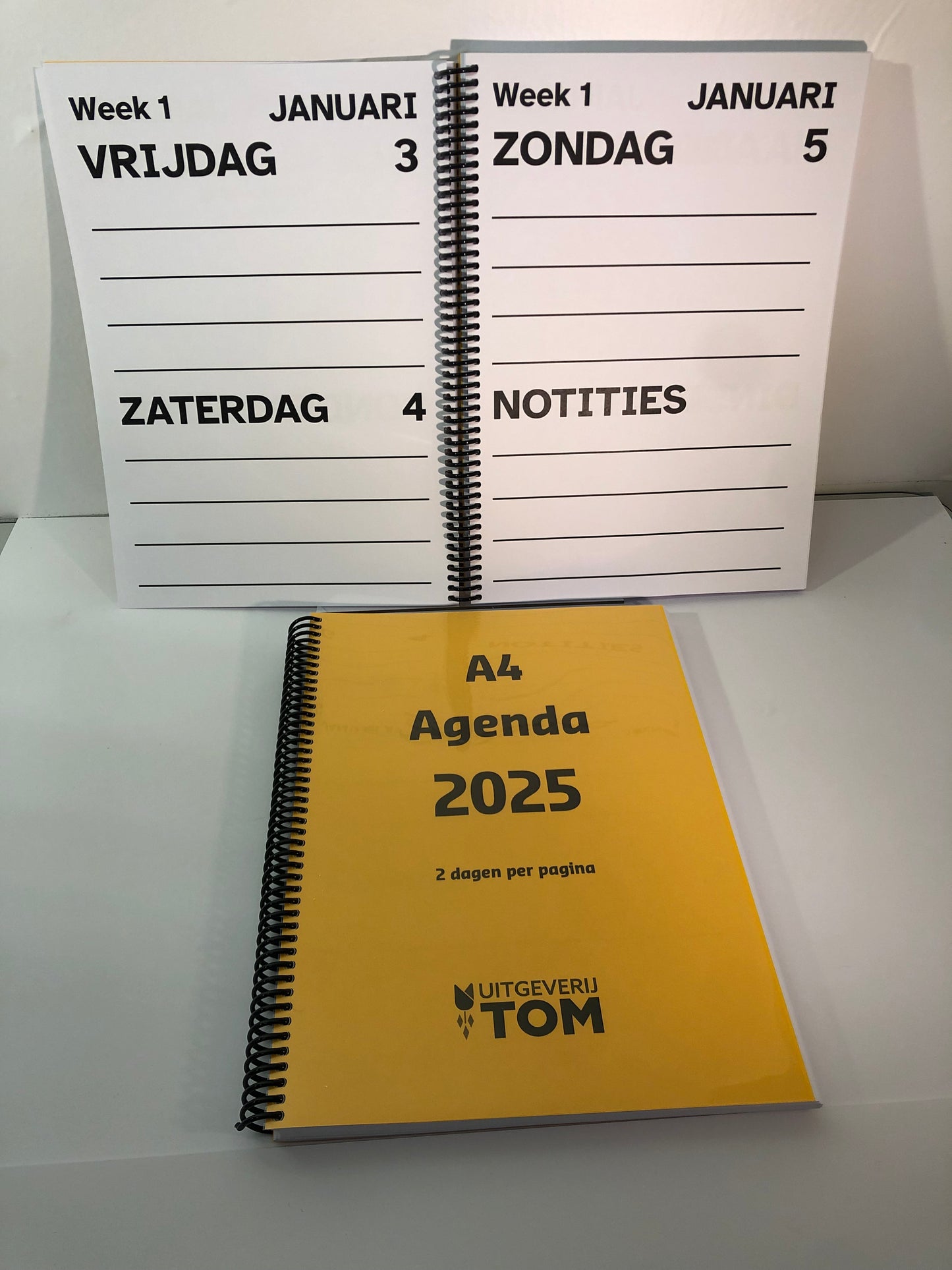 A4 Grootletter AGENDA - 2 dagen per pagina