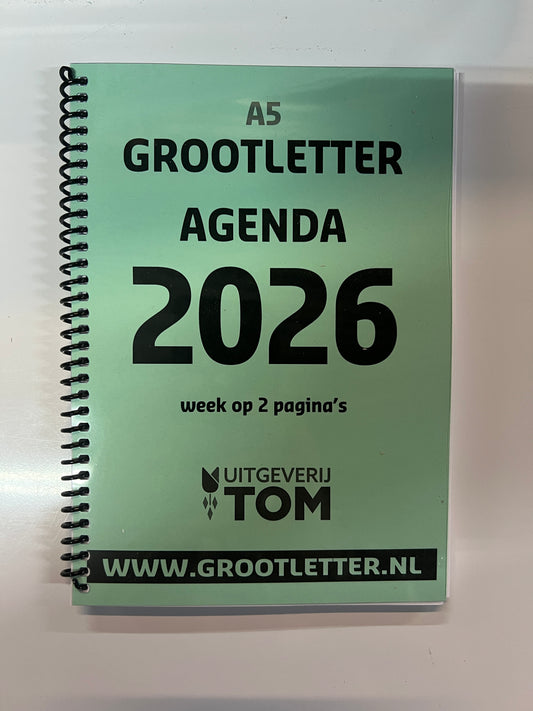 A5 Grootletter AGENDA 2026 - Week op 2 pagina's