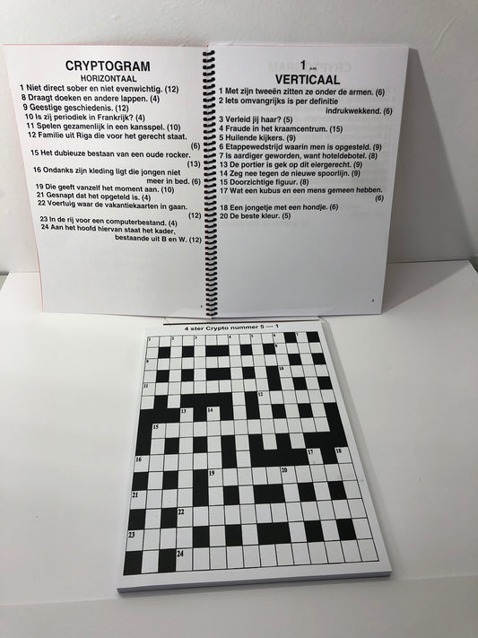 Cryptogrammen 4 sterren Puzzelboek