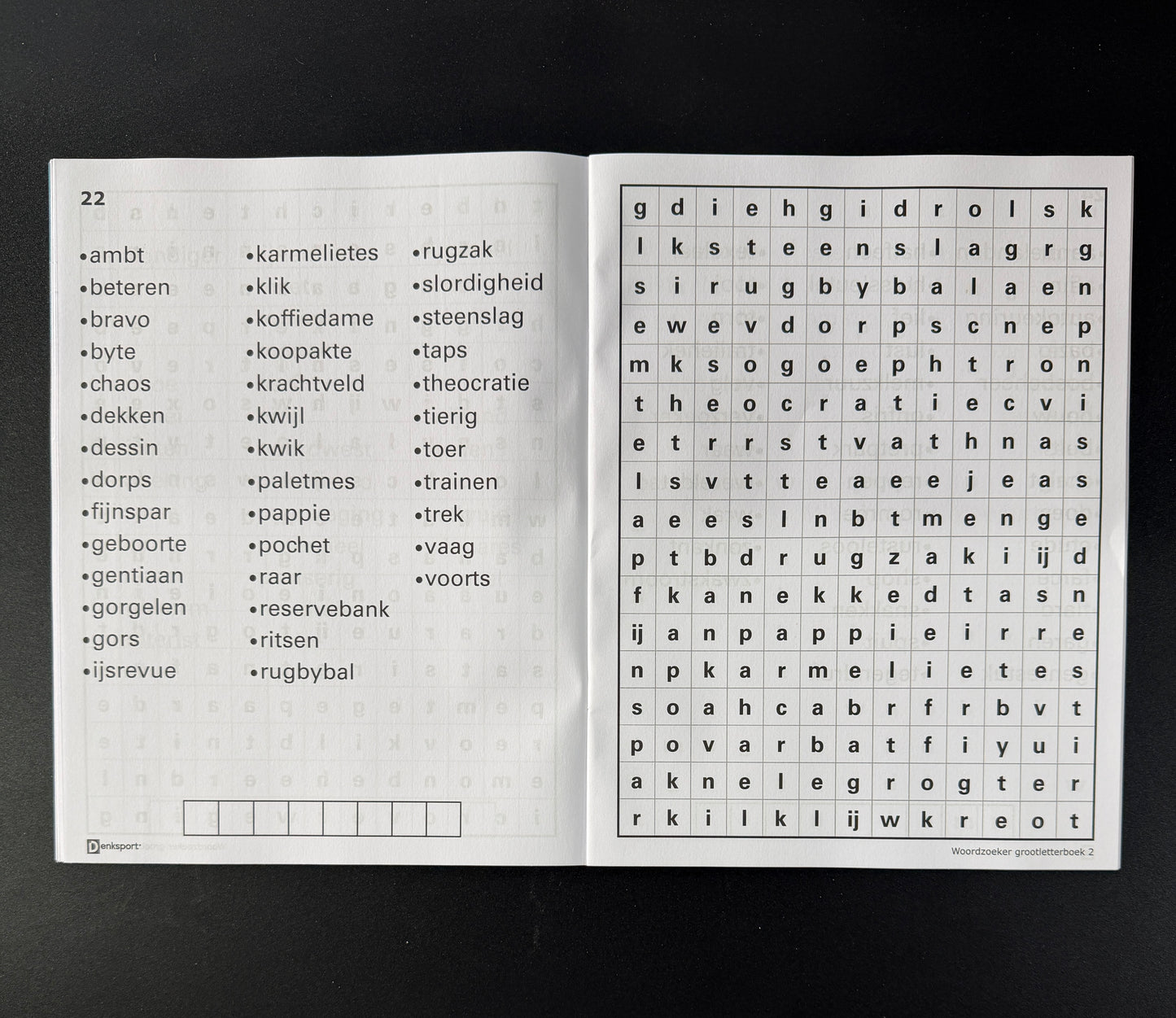 Woorzoeker 3 sterren GROOTLETTER Puzzel boek