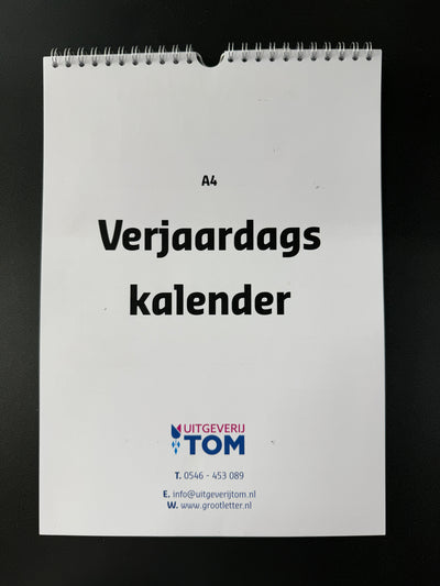 Verjaardagskalenders A4 en A3