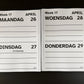 A4 Grootletter AGENDA 2027 / 2026 - 2 dagen per pagina