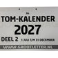 A4 TOM kalender met grote letters en cijfers 2026 / 2027