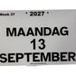 A4 TOM kalender met grote letters en cijfers 2026 / 2027