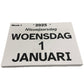 A4 TOM kalender met grote letters en cijfers