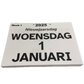 A4 TOM kalender met grote letters en cijfers