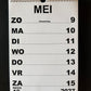 A4 Grootletter Weekkalender 2027 Zondag - Zaterdag
