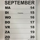 A4 Grootletter Weekkalender Maandag - Zondag 2025 en 2026