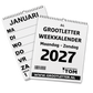 A4 Grootletter Weekkalender Maandag - Zondag 2027