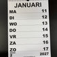 A3 Grootletter Weekkalender Maandag - Zondag indeling