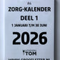A4 Grootletter Zorgkalender 2025 en 2026