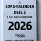 A4 Grootletter Zorgkalender 2025 en 2026