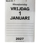 A4 Grootletter Zorgkalender 2026 / 2027