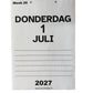 A4 Grootletter Zorgkalender 2026 / 2027