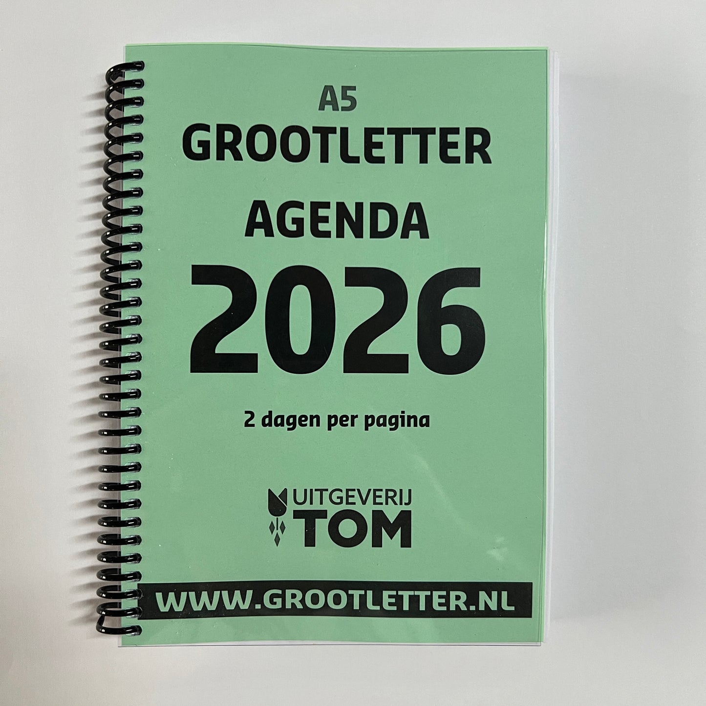 A5 Grootletter AGENDA 2026 - 2 dagen per pagina