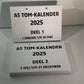 A5 TOM Kalender met grote letters en cijfers 2025 en 2026