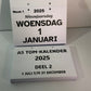 A5 TOM Kalender met grote letters en cijfers 2025 en 2026