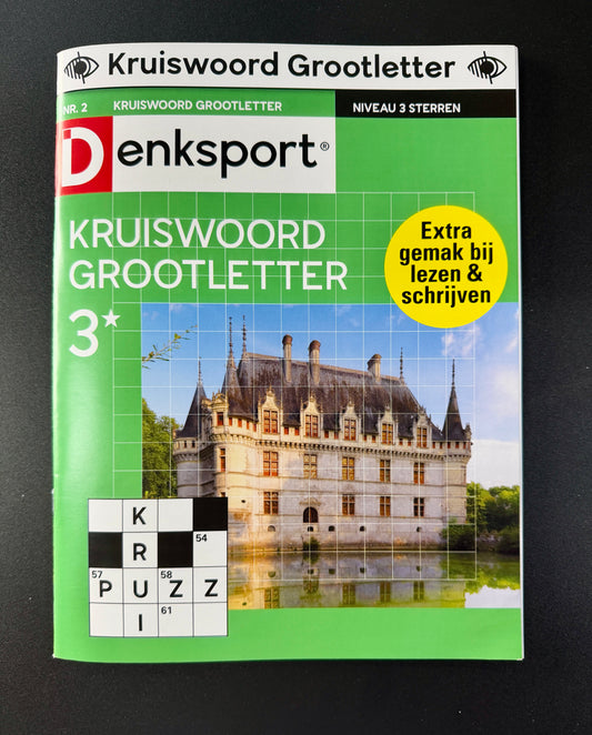 Kruiswoord GROOTLETTER 3 sterren