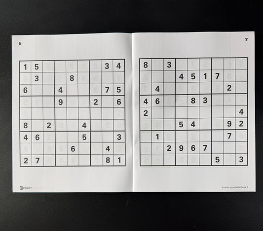 Sudoku GROOTLETTER 3 sterren Puzzelboek
