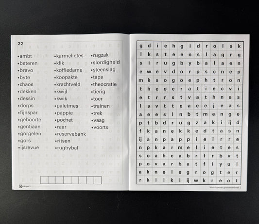 Woorzoeker 3 sterren GROOTLETTER Puzzel boek