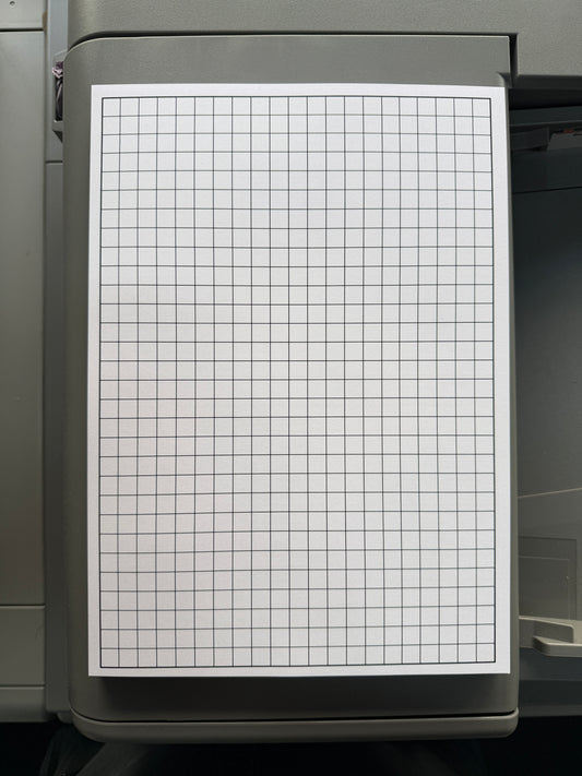 A4 Schrijfblok met ruitjes  (blokjes)