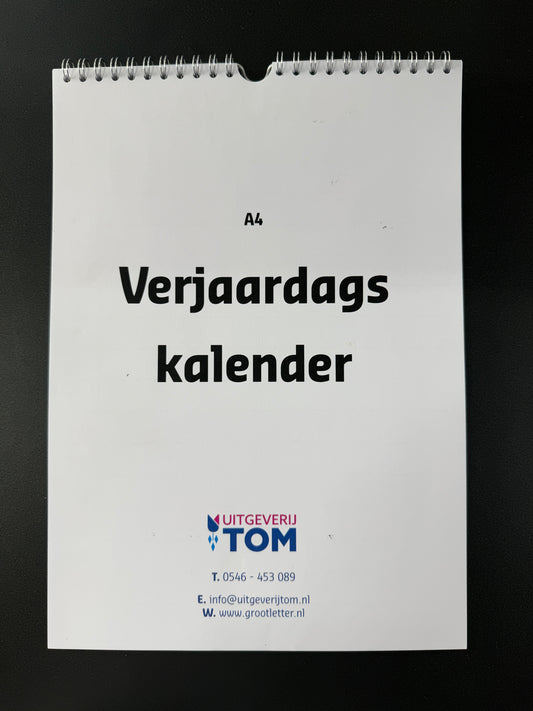 Verjaardagskalender A4 of A3