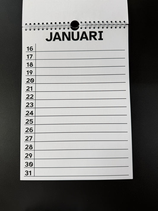 Verjaardagskalender A4 of A3